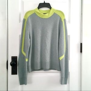 rag & bone Gray and Neon Yellow Sweater